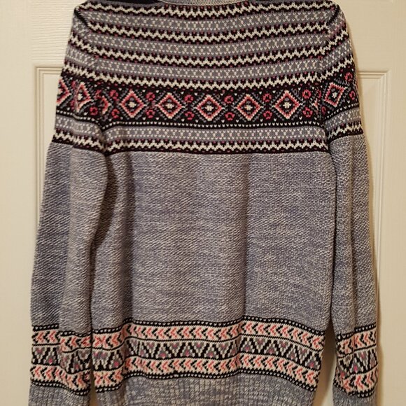 NWT Roots Girl's Zippered Sweater ~ Fair Isle ~ Size 13/14 years (XXL) ~ - Picture 5 of 5